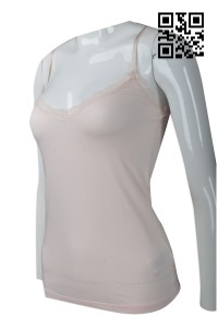 VT168 Design vest T-shirt style Lace camisole Vest T-shirt factory